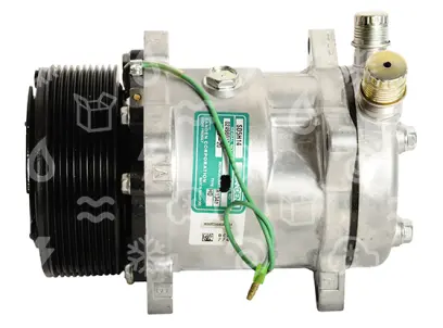 kompresor UNI SANDEN 5H14, řemenice 125 mm - PV10, 24V, OR vertikální